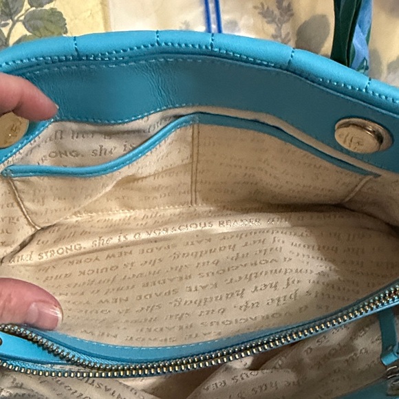 Kate Spade Turquoise Quilted Satchel - Picture 15 of 16